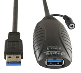 Plugable Technologies USB3-10M-D USB cable USB 3.2 Gen 1 (3.1 Gen 1) USB A Black