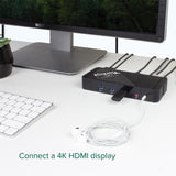 Plugable Technologies UD-CA1A laptop dock/port replicator Docking USB 3.2 Gen 1 (3.1 Gen 1) Type-C Black