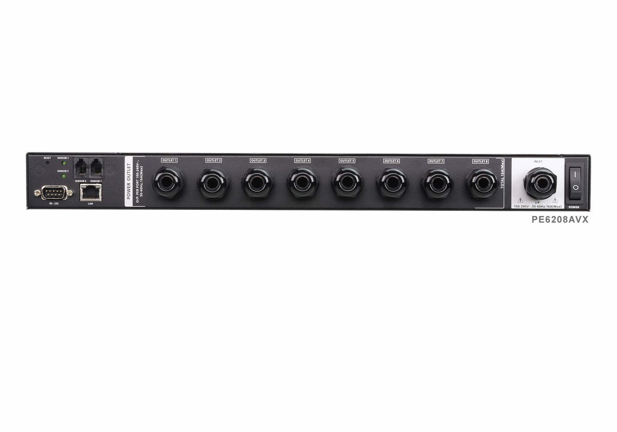 ATEN 1U AV 16A 8 Outlet Switched Bank Metered PDU + Free Eco PDU Manager Software