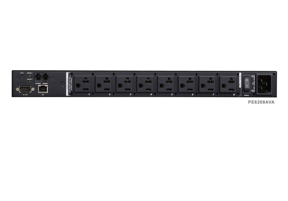 ATEN 1U AV 16A 8 Outlet Switched Bank Metered PDU + Free Eco PDU Manager Software