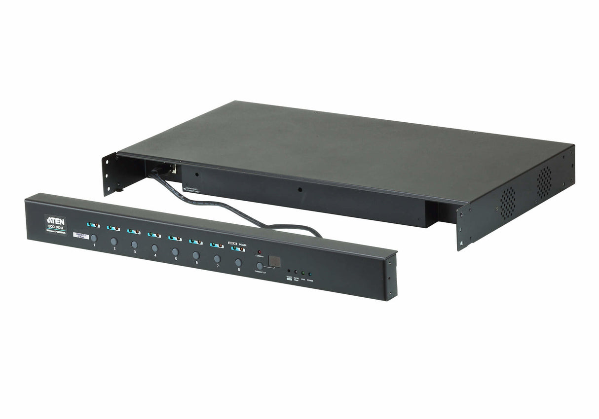 ATEN 1U AV 16A 8 Outlet Switched Bank Metered PDU + Free Eco PDU Manager Software