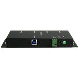 StarTech.com 4-Port USB 3.0 Hub - 5Gbps - Metal Industrial USB-A Hub - Wall or Desk Mountable USB Data Hub - TAA Compliant USB Expander Hub