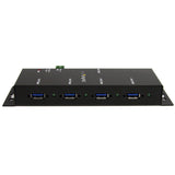 StarTech.com 4-Port USB 3.0 Hub - 5Gbps - Metal Industrial USB-A Hub - Wall or Desk Mountable USB Data Hub - TAA Compliant USB Expander Hub
