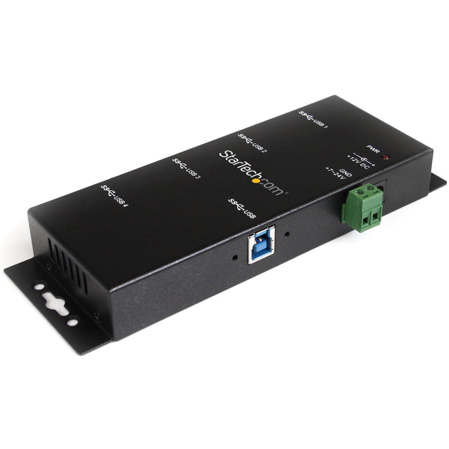 StarTech.com 4-Port USB 3.0 Hub - 5Gbps - Metal Industrial USB-A Hub - Wall or Desk Mountable USB Data Hub - TAA Compliant USB Expander Hub