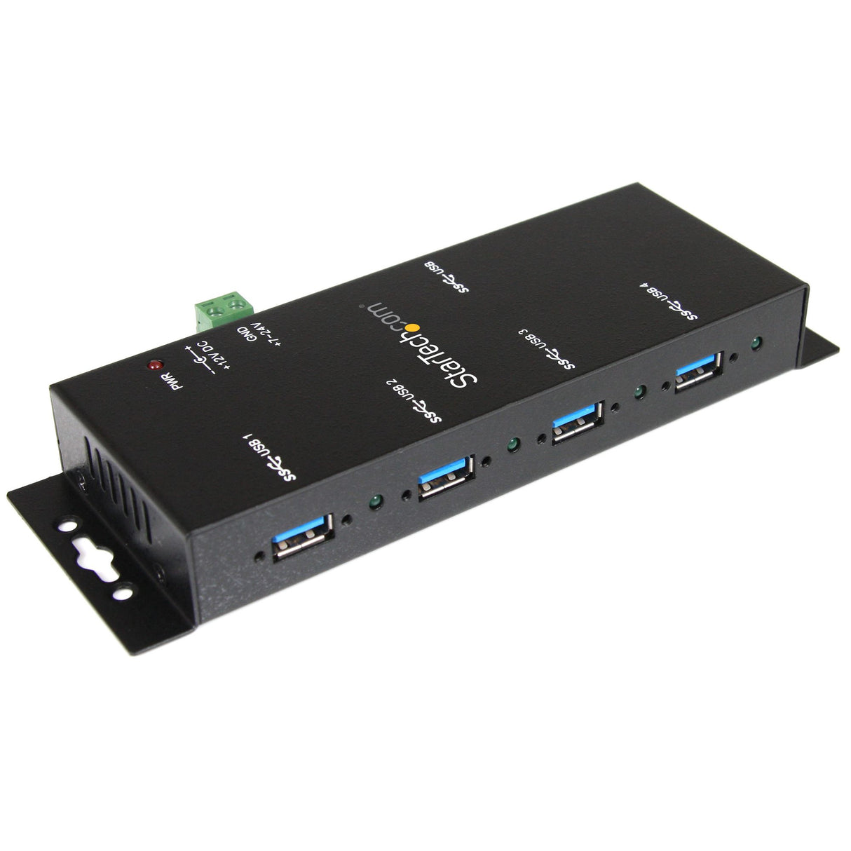 StarTech.com 4-Port USB 3.0 Hub - 5Gbps - Metal Industrial USB-A Hub - Wall or Desk Mountable USB Data Hub - TAA Compliant USB Expander Hub