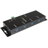 StarTech.com 4-Port USB 3.0 Hub - 5Gbps - Metal Industrial USB-A Hub - Wall or Desk Mountable USB Data Hub - TAA Compliant USB Expander Hub