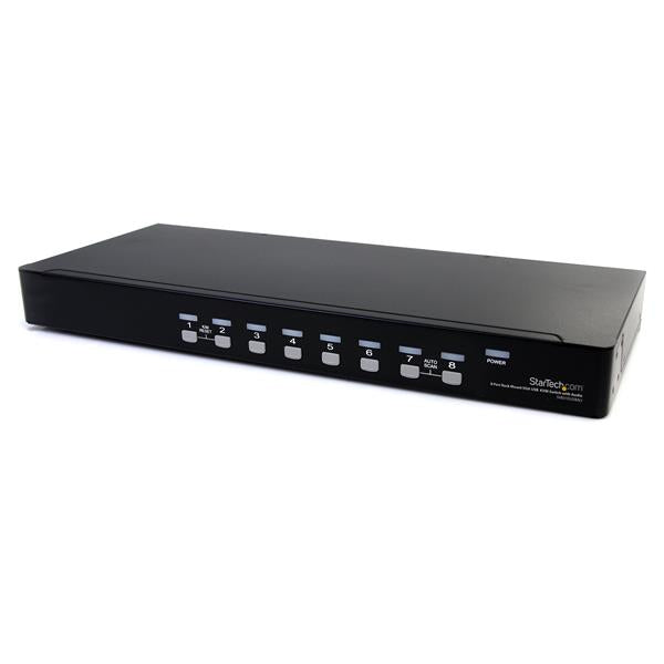StarTech.com 8 Port Rackmount USB VGA KVM Switch w/ Audio (Audio Cables Included) - TAA