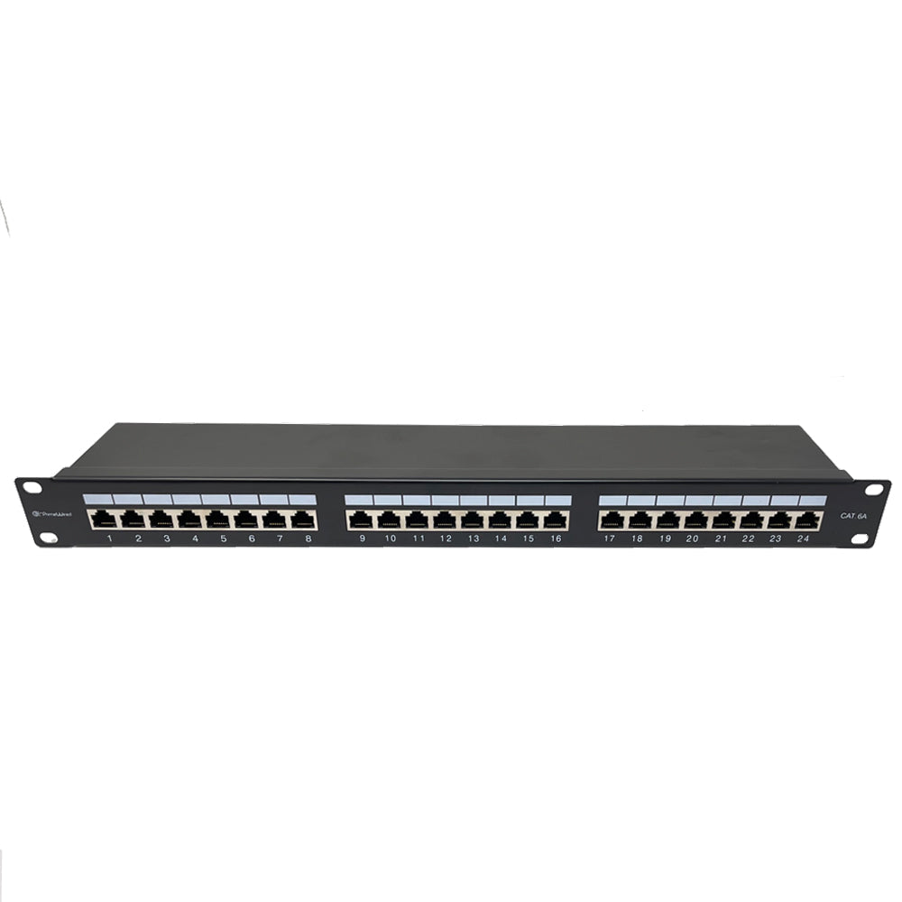 Primewired Patch Panel Cat6A 110 Type 24  Port Shielded 1U
