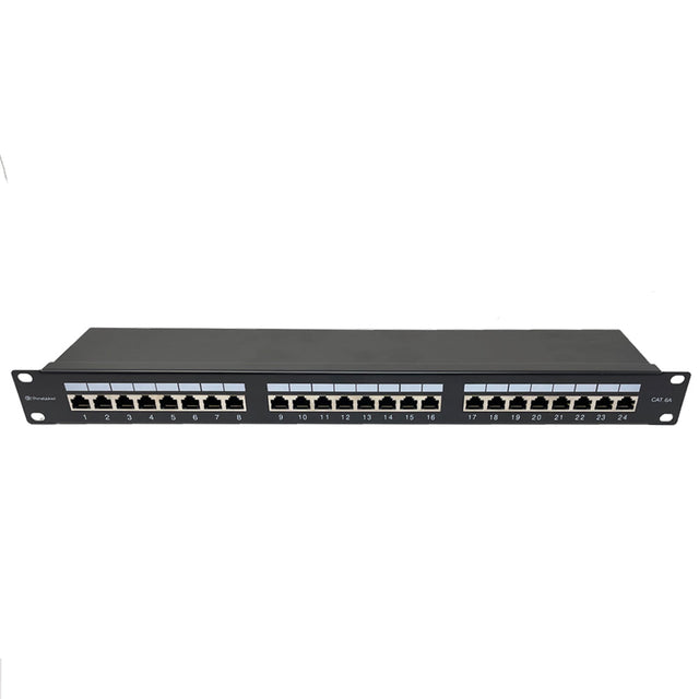 Primewired Patch Panel Cat6A 110 Type 24  Port Shielded 1U
