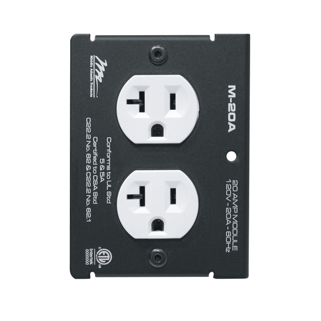 Middle Atlantic M-20A socket-outlet NEMA 5-20R Black, White
