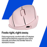 HP Tilt Ergonomic Pink Mouse 720M
