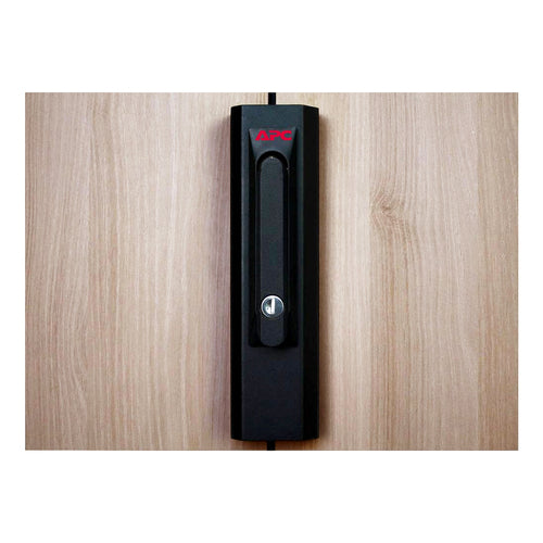 APC NetShelter CX, High security handle adaptor Kit, for door mounting, Black, 300H x 69W x 35D mm
