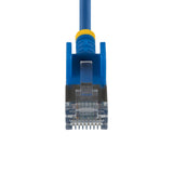 StarTech.com 1ft Blue Ultra Slim Cat6A Ethernet Cable, Snagless, FTP, Pure Bare Copper Wire, 34AWG Slim RJ45 Network Patch Cord, Individually Tested