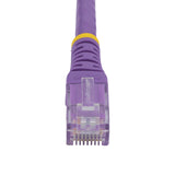 StarTech.com 15ft CAT6 Ethernet Cable - Purple CAT 6 Gigabit Ethernet Wire -250MHz 100W PoE RJ45 UTP Molded Network/Patch Cord w/Strain Relief/ Individually Tested