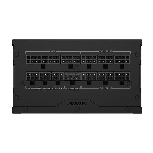 GIGABYTE AORUS ELITE P1000W ICE Power Supply Unit - PCIe 5.0, 80 PLUS Platinum, Fully modular design, 120mm Fan, ATX 3.0 compatible, EU Plug