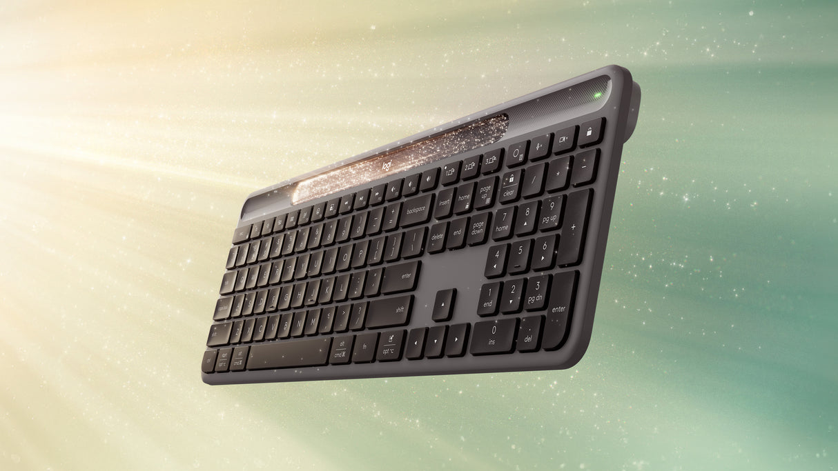 Logitech Signature Slim Solar+ K980 keyboard Universal RF Wireless + Bluetooth QWERTY US English Graphite