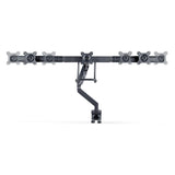 StarTech.com Desk Mount Triple Monitor Arm with Crossbar For Up To Three 27in Screens, VESA 75x75/100x100, Tool-Less Arm Adjustments, C-Clamp/Grommet, Spring-Assisted Arm