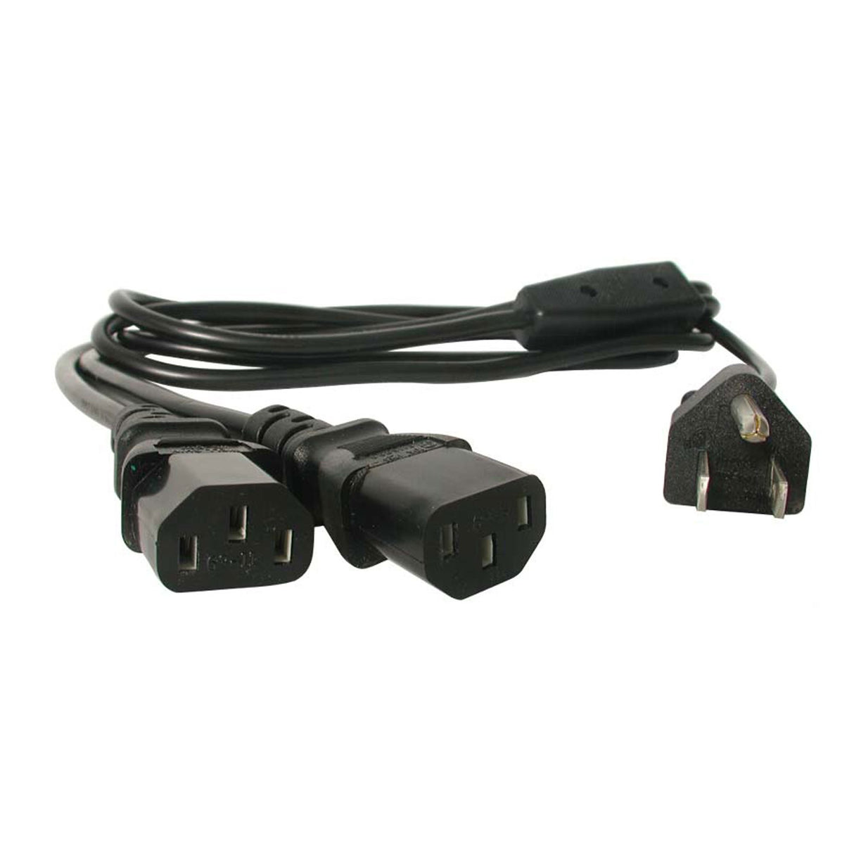 StarTech.com 6ft (2m) Computer Power Cord Y Splitter, NEMA 5-15P to 2x C13, 10A 125V, 18AWG, Black AC Power Splitter Cord, PC Power Supply Cable, Dual Monitor Power Cable - UL Listed