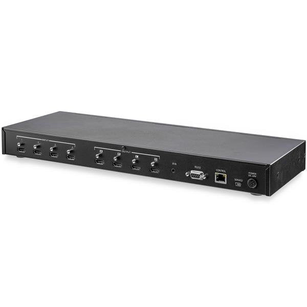 StarTech.com 4x4 HDMI Matrix Switch with Audio and Ethernet Control - 4K 60Hz - TAA