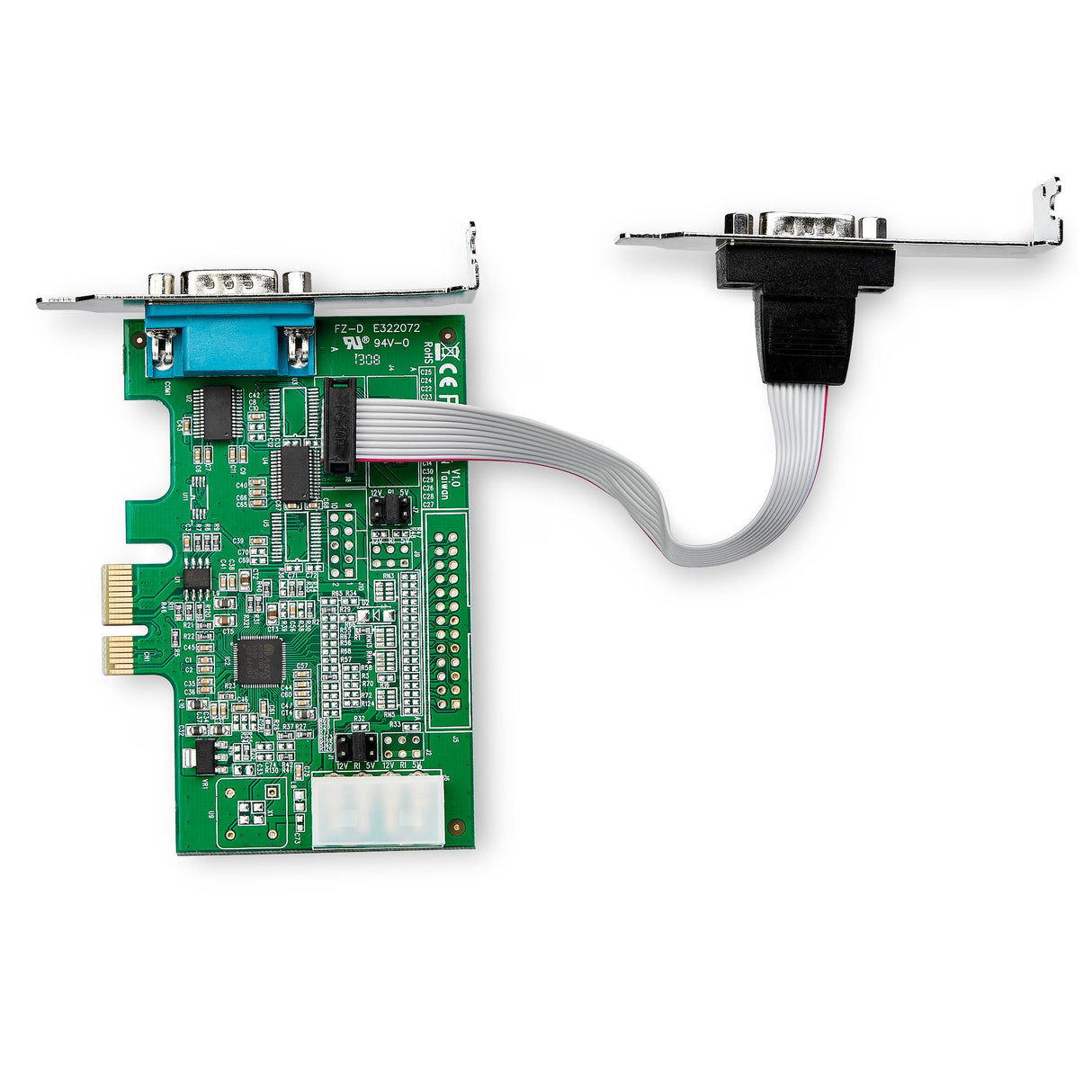 StarTech.com 2-port PCI Express RS232 Serial Adapter Card - PCIe RS232 Serial Host Controller Card - PCIe to Serial DB9 - 16950 UART - Low Profile Expansion Card - Windows & Linux - TAA