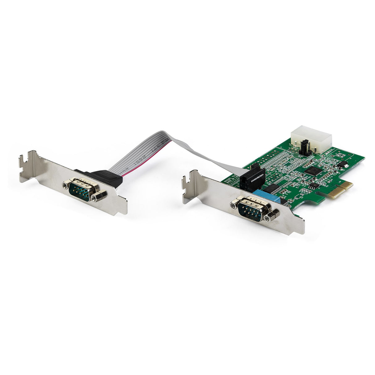 StarTech.com 2-port PCI Express RS232 Serial Adapter Card - PCIe RS232 Serial Host Controller Card - PCIe to Serial DB9 - 16950 UART - Low Profile Expansion Card - Windows & Linux - TAA