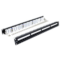 Wavenet Patch Panel C6A, 110-Type, 24 Port, 1U, T568A/B, W/Rear Cmgt Bar