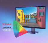Viewsonic VP Series VP3276T-4K computer monitor 81.3 cm (32") 3840 x 2160 pixels 4K Ultra HD LED Black