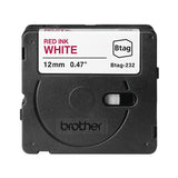 Brother BTAG-232 label-making tape Red on white