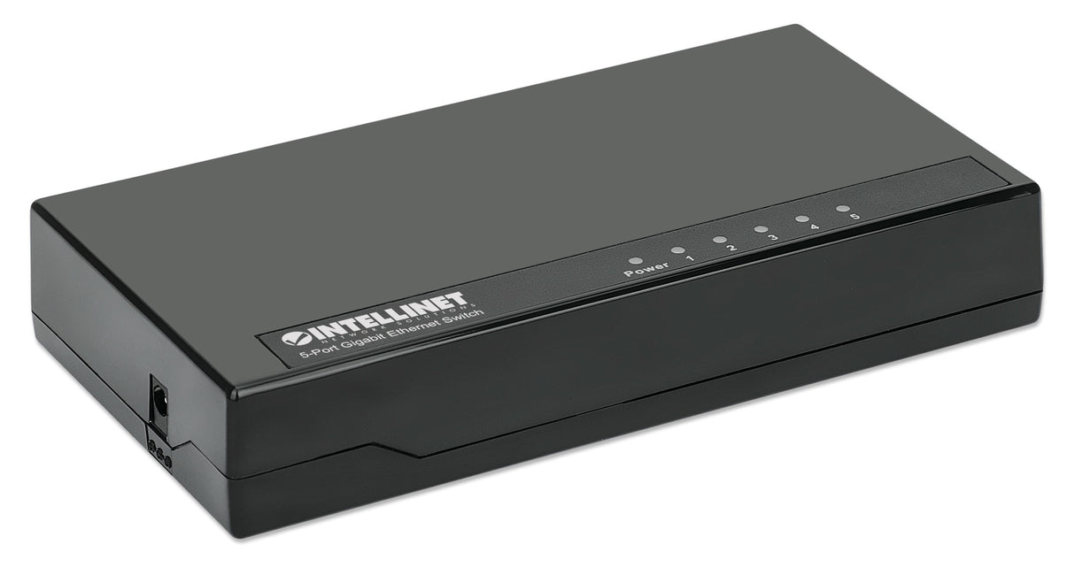 Intellinet 5-Port Gigabit Ethernet Switch Desktop Size, Plastic, IEEE 802.3az (Energy Efficient Ethernet), Black
