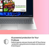 HP ProBook 4 G1i AI PC Wolf Pro Security Edition Intel Core Ultra 5 225U Laptop 40.6 cm (16") WUXGA 16 GB DDR5-SDRAM 512 GB SSD Wi-Fi 6E (802.11ax) Windows 11 Pro Silver