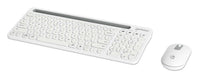 Manhattan Both Devices Support Bluetooth® 5.0 and 2.4 GHz Wireless, One Single USB-A Nano Receiver for Both, Sleek Wireless Keyboard with 12 Multimedia/Function Keys, Ambidextrous Optical Mouse with Three Buttons and Scroll Wheel, 1200 dpi, White