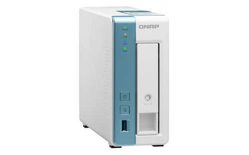QNAP TS-131K NAS Tower AL214 1 GB DDR3 0 TB HDD QNAP Turbo System Turquoise, White