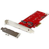 StarTech.com 2x M.2 SATA SSD Controller Card - PCIe - TAA