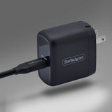 StarTech.com 65W USB-C Laptop Charger, GaN Charger with Power Adapter Brick for Dell, XPS, HP ProBook, MacBook Pro, Microsoft Surface Pro, Black