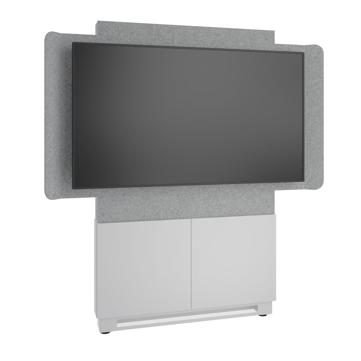 Middle Atlantic ForumTM Free-Standing 66" (3 Bay) Display Stand for (1) 76" to 85" Display, Light Colorway