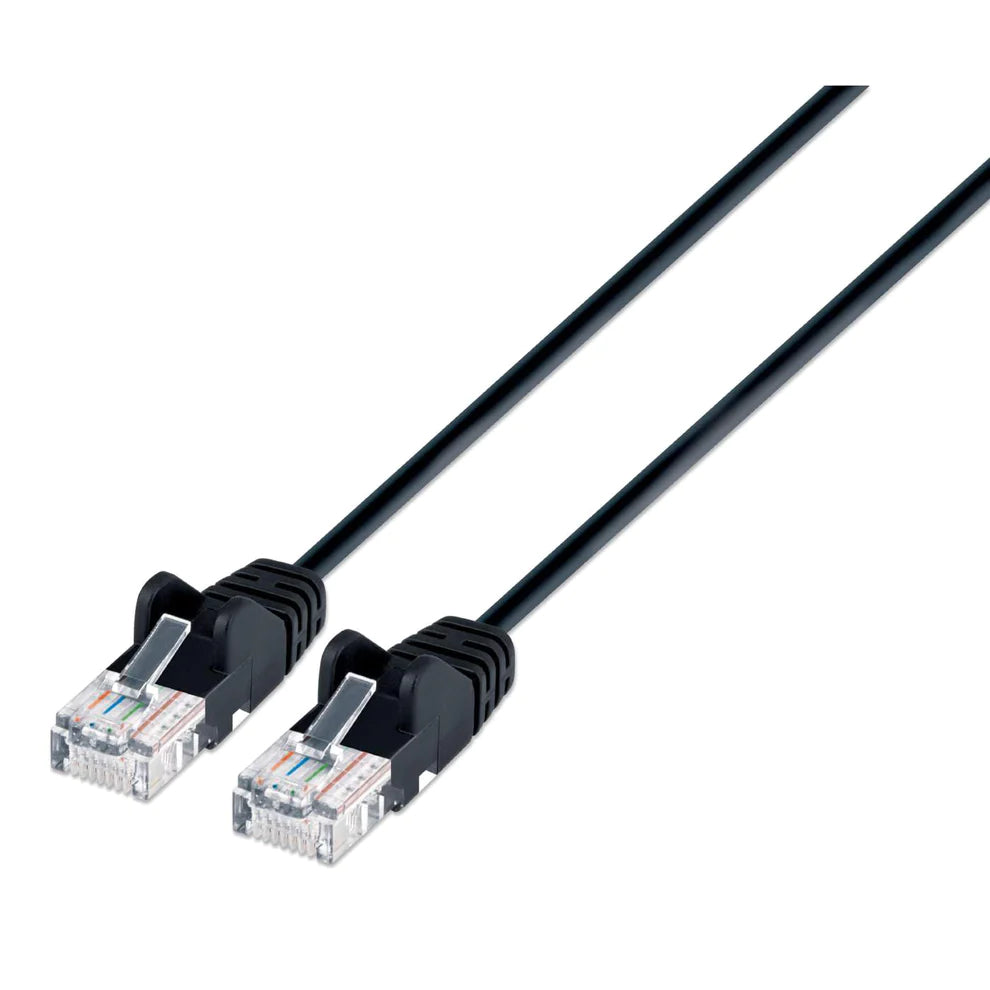 Intellinet IEC-C6A-BK-3-SLIM networking cable Black 1 m Cat6 U/UTP (UTP)