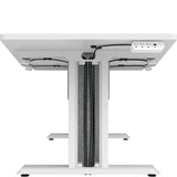 Middle Atlantic ForumTM 59" Angle Table for 3 to 5 People, 30" Seated Height, Designer White Table Top with Light Table Base