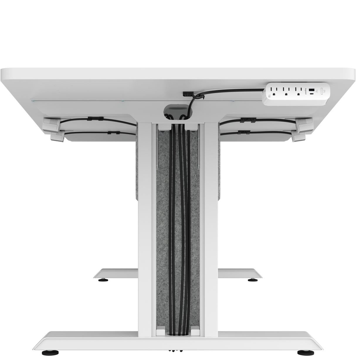 Middle Atlantic ForumTM 90" Angle Table for 5 to 7 People, 30" Seated Height, Designer White Table Top with Light Table Base