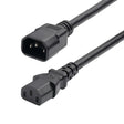 StarTech.com 6ft (1.8m) Power Extension Cord, C14 to C13 PDU Power Cord, 13A 250V, 16AWG, Black Extension Cable, AC Power Cable for PDU/Power Supply, TAA Compliant, UL Listed