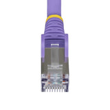 StarTech.com 5ft Purple CAT6a Ethernet Cable, Snagless RJ45, 10GbE, 100W PoE++, S/FTP, LSZH, 27AWG Pure Bare Copper Wire, 500MHz, Shielded Network Patch Cord w/Strain Reliefs, Individually Tested/ETL Verified