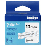 Brother BTAG-135 label-making tape White on transparent
