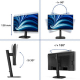 Philips 3000 series 24B2N3200J/27 computer monitor 60.5 cm (23.8") 1920 x 1080 pixels Full HD LCD Black