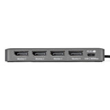 StarTech.com USB-C to Quad-Monitor Workstation Adapter, 4K 60Hz DisplayPort, 140W PD Passthrough for Laptop Charging, USB Port for Wireless Keyboard / Mouse, TAA