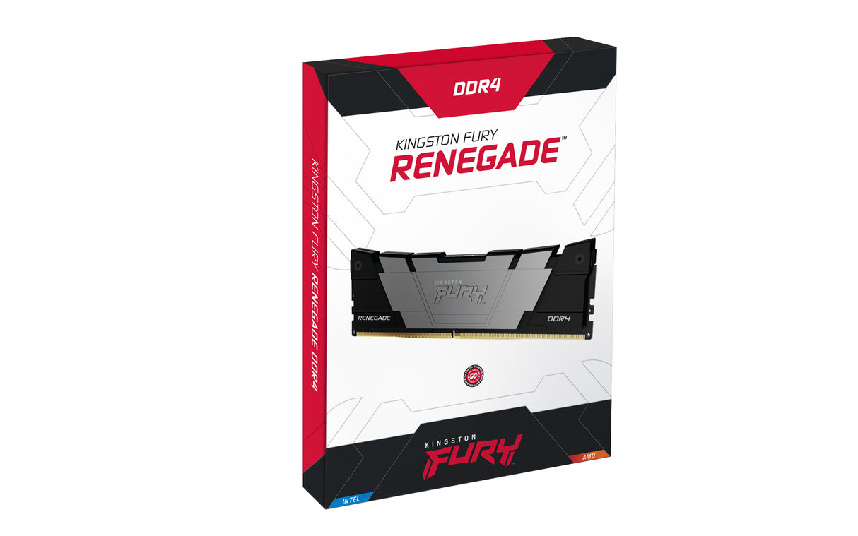 Kingston Technology FURY 64GB 3200MT/s DDR4 CL16 DIMM (Kit of 4) 1Gx8 Renegade Black