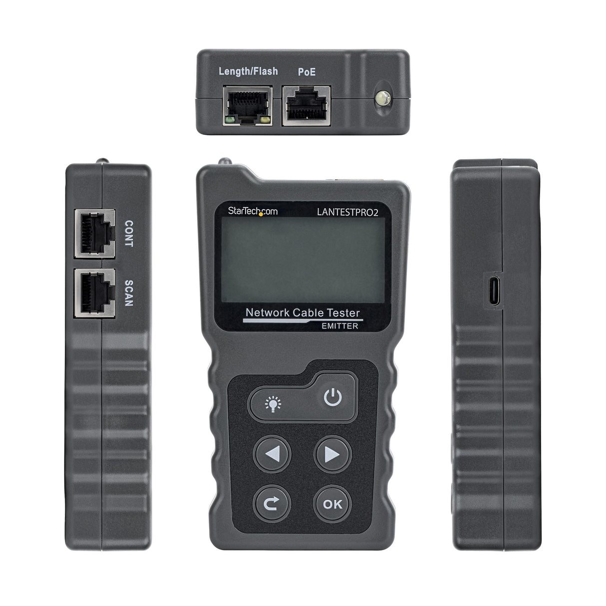 StarTech.com Network Cable Tester with Tone Probe Tool, Multi-Function RJ45 LAN Cable Tester for Continuity/PoE/NCV, Supports Cat5e/Cat6/Cat6a/Cat8 UTP/STP Ethernet Cables