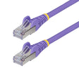 StarTech.com 25ft Purple CAT6a Ethernet Cable, Snagless RJ45, 10GbE, 100W PoE++, S/FTP, LSZH, 27AWG Pure Bare Copper Wire, 500MHz, Shielded Network Patch Cord w/Strain Reliefs, Individually Tested/ETL Verified