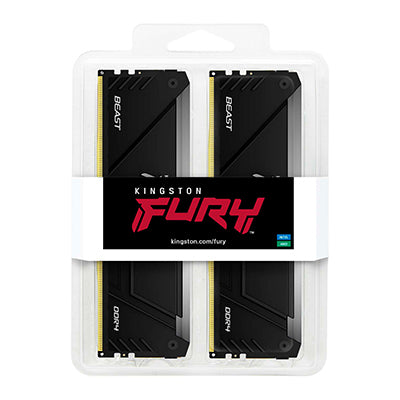 Kingston Technology FURY Beast 64GB 3600MT/s DDR4 CL18 DIMM (Kit of 2) RGB