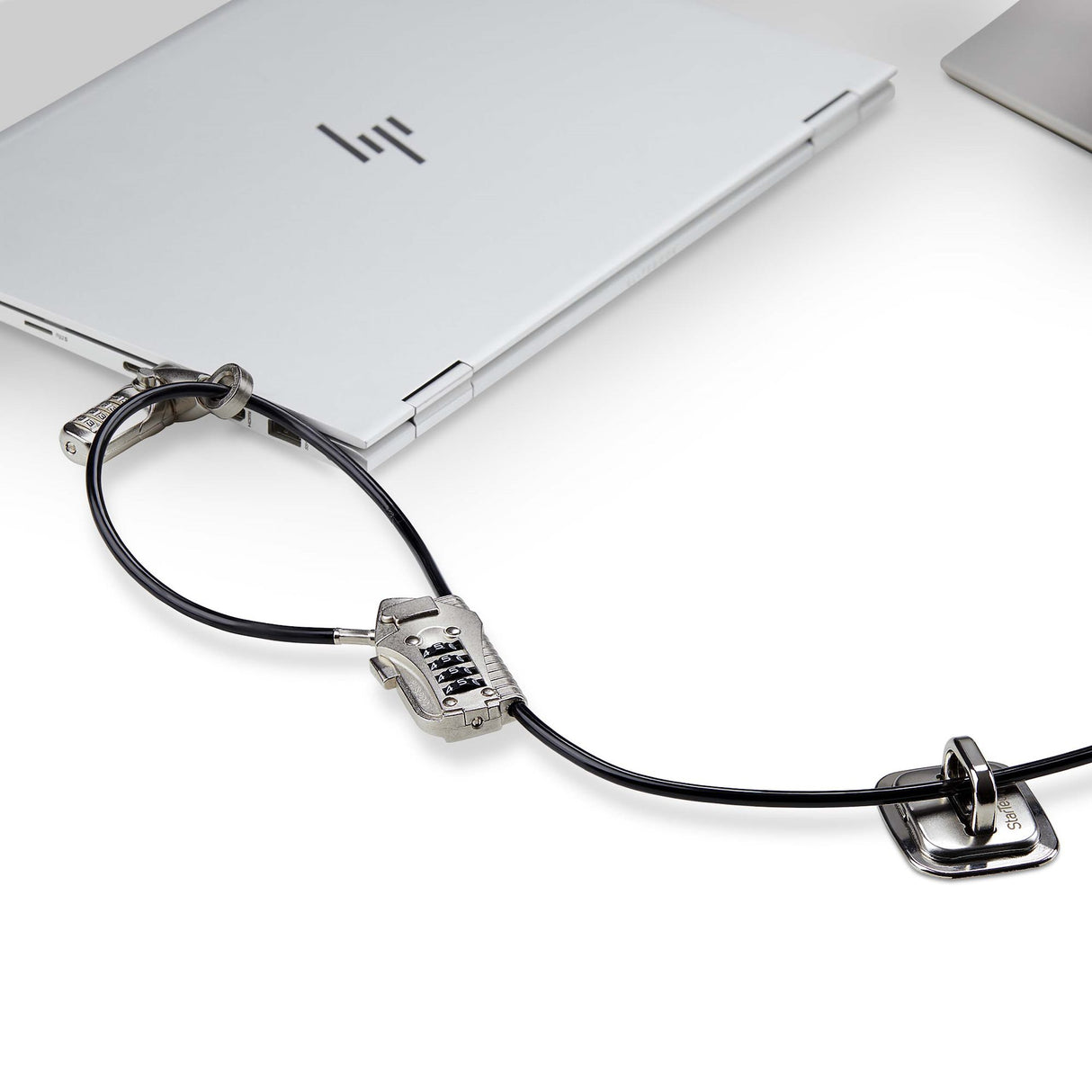 StarTech.com Laptop/Desktop & Peripheral Lock Kit, Theft-Deterring Security Lock, K-Slot, 10ft (3m) Steel Cable, 3x Devices, User-Resettable 4-Digit Lock - TAA