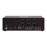 StarTech.com Secure 2-Port Dual-Monitor KVM Switch, HDMI or DisplayPort, 4K 60Hz, NIAP 4.0 Desktop KVM, Metal Housing, CAC Port, Made in the USA