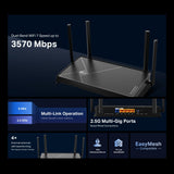 TP-Link Archer BE230 wireless router 2.5 Gigabit Ethernet Dual-band (2.4 GHz / 5 GHz) Black